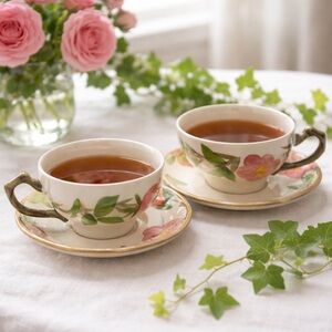 Franciscan Desert Rose Teacup & Saucer Set – Wedgwood England (2)